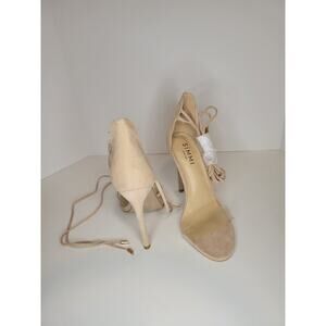 Women's SIMMI London Nude Color Open Toe Lace Up 4" Stiletto High Heels US 7